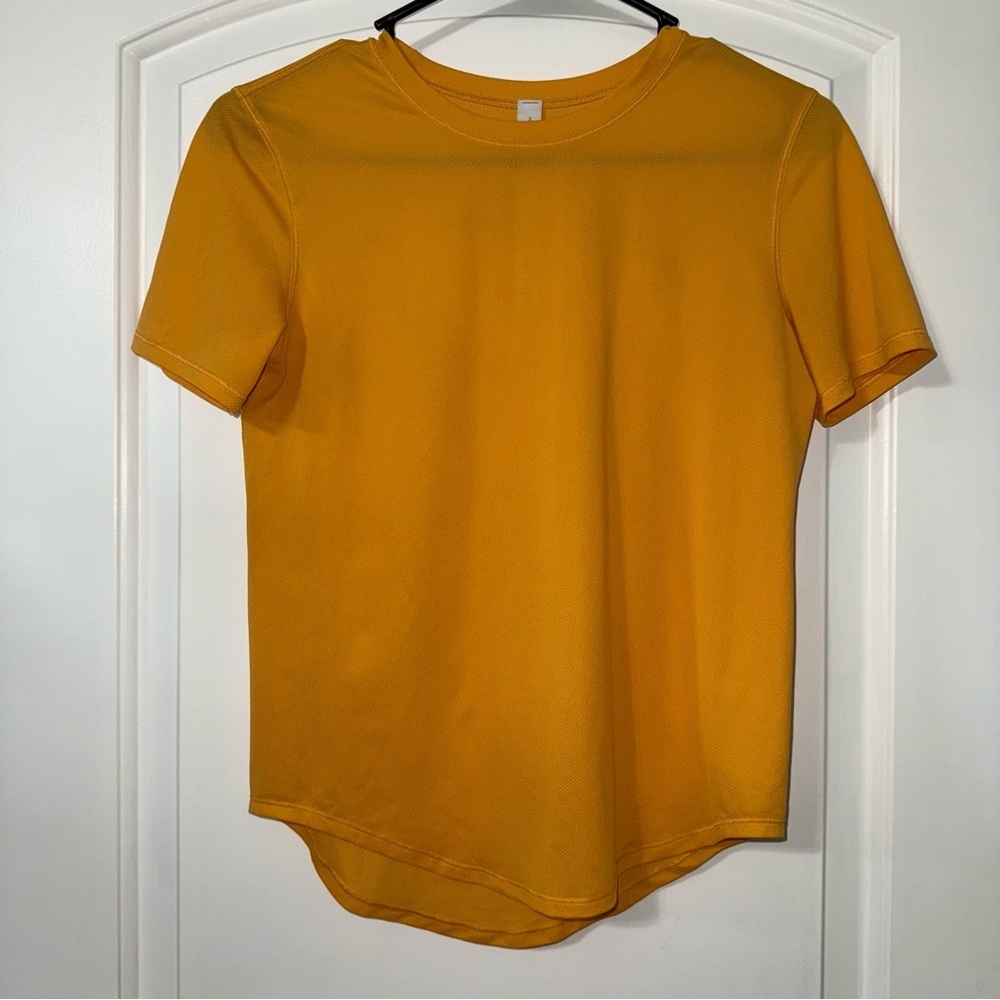 Lululemon High Neck Running & Training Tshirt Women’s Size 2 Mango Dream W3GQOS